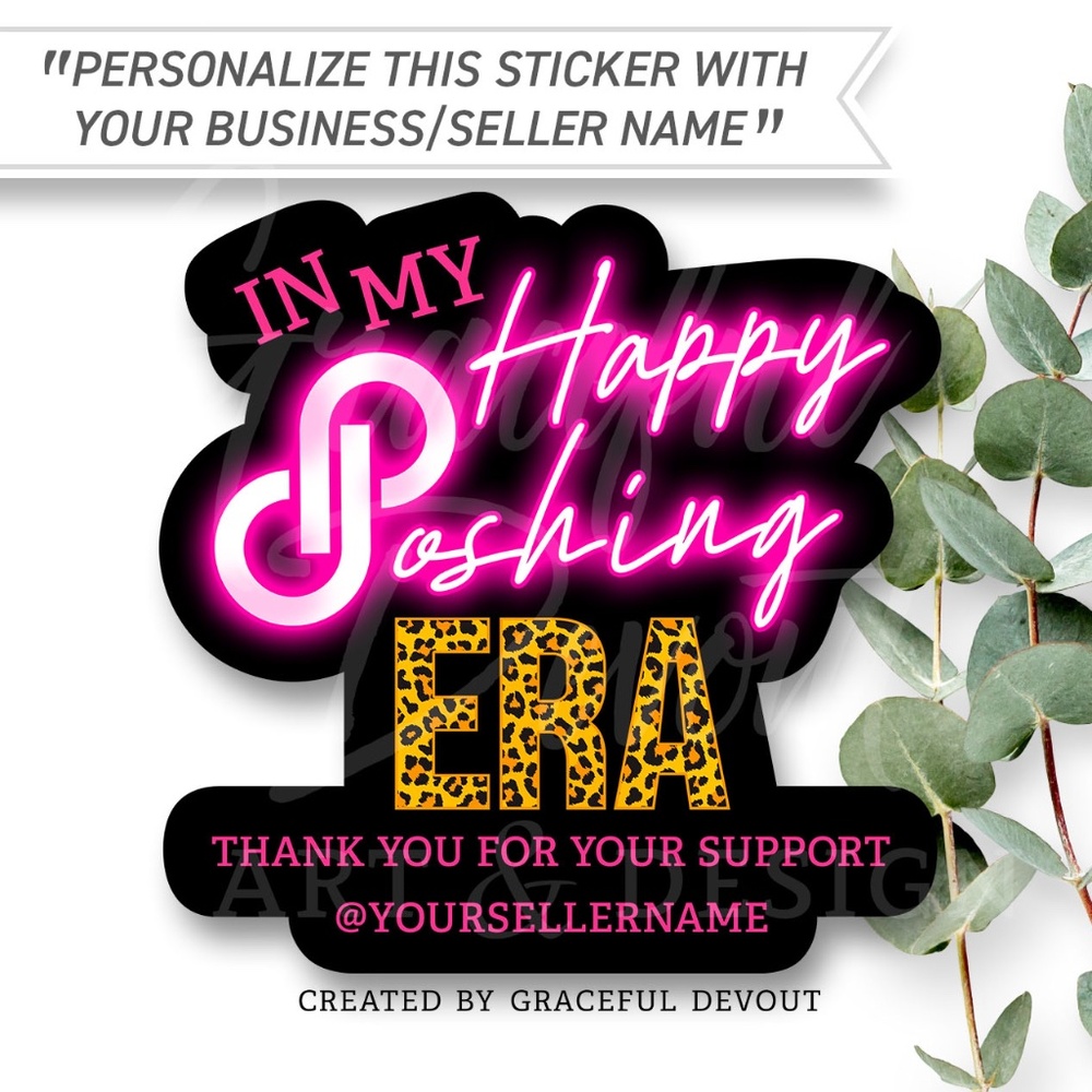 In My Happy Poshing ERA -  2" (inches) (96ct.) Stickers